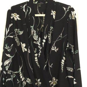 Faux Wrap Floral Blouse